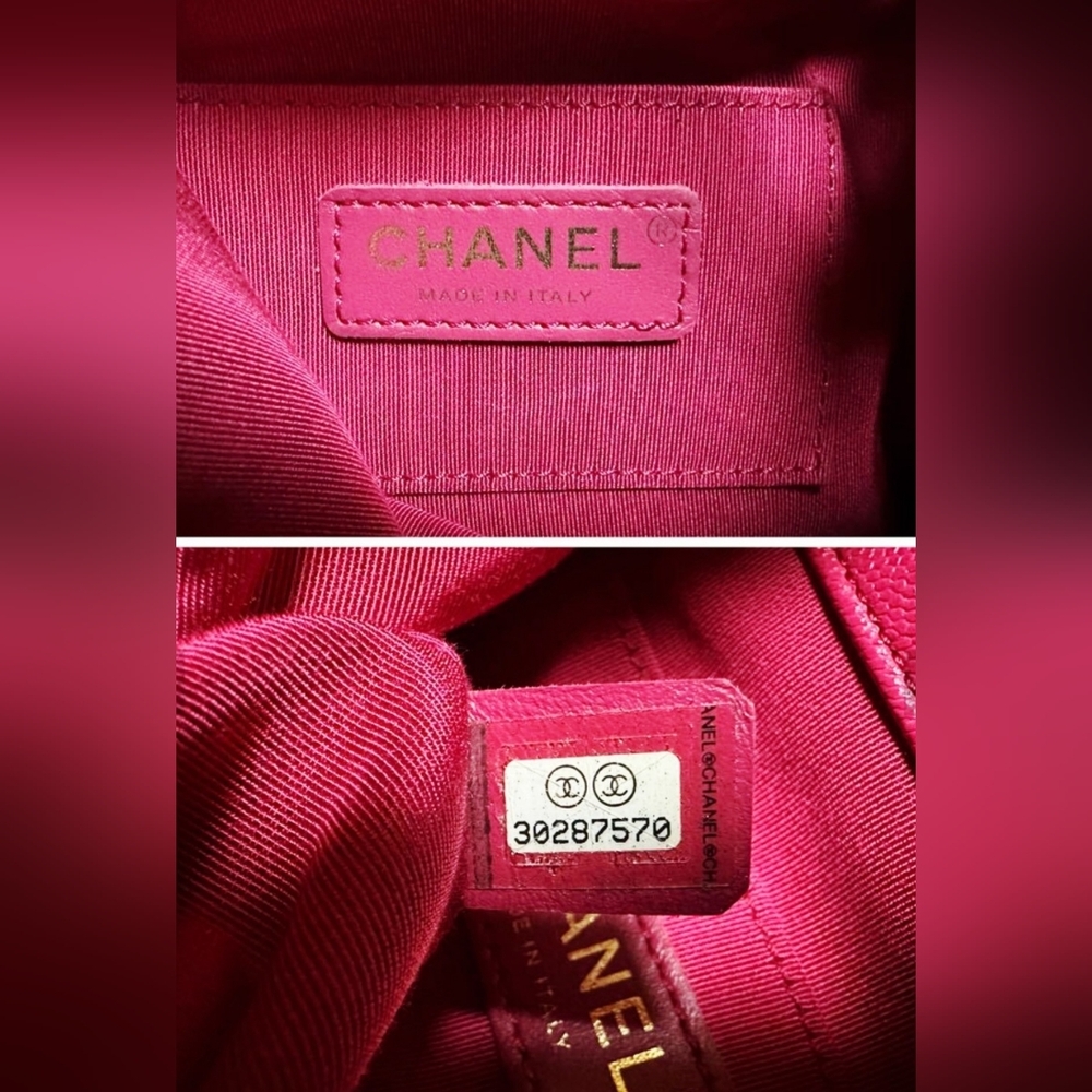 *SOLD* Chanel Pink Caviar Mini Bucket Bag - Picture 13 of 14